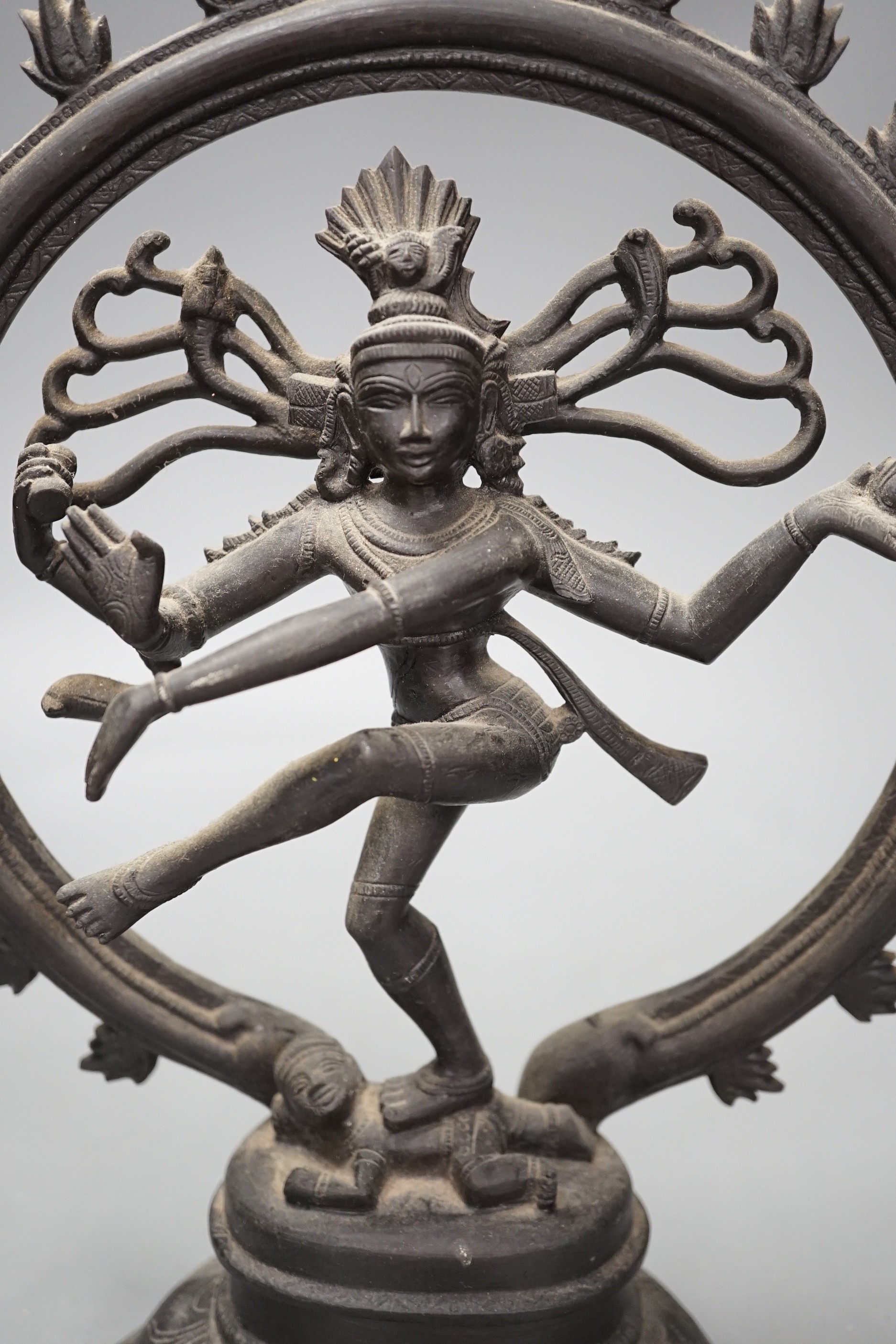 An Indian bronze of Shiva in a Natya Shastra pose. 30cm high